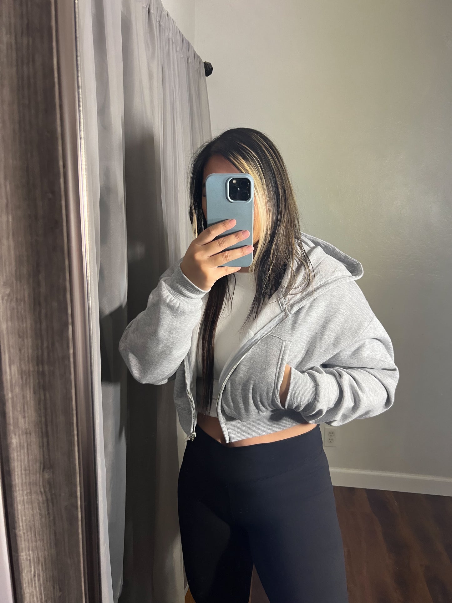 Feeling Grey Cropped Hoodie